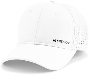 MISSION Cooling Vented Performance Hat Unisex Cap for Workouts, Golf & Running, Sweat & Water Activated Technology