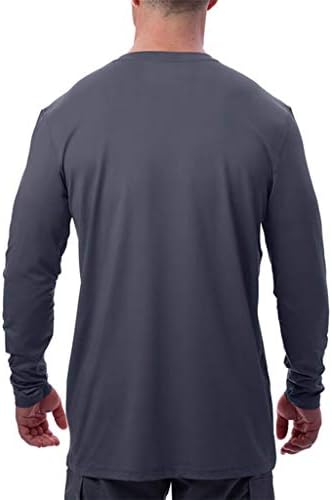 Arctic Cool Men’s Crew Neck Instant Cooling Pocket Workwear Moisture Wicking Performance UPF 50+ Long Sleeve Shirt