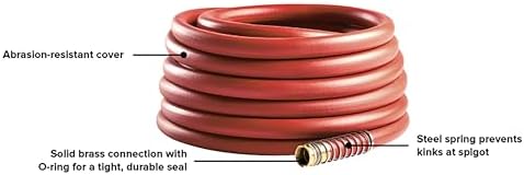 Gilmour Pro Commercial 3/4" x 75' Heavy Duty Water Hose, Durable and Kink Resistant 75 ft Garden Hose | 400 PSI burst strength