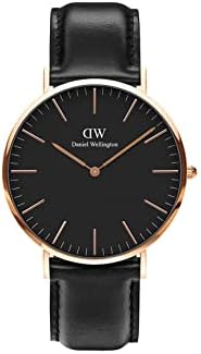 Daniel Wellington Classic Men’s Watch - 36mm - 40mm Case, Japanese Quartz Movement, Leather Strap, Water Resistant, Analog Watch for Men - Sheffield