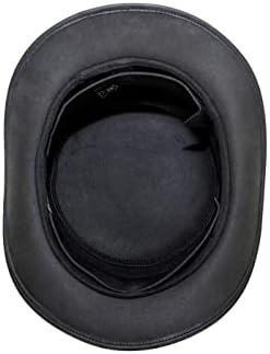 Dream Apparel Black Leather Top Hat Men Women Steampunk Halloween Costume Plague Doctor Deadman Tophat Victorian Short Topper