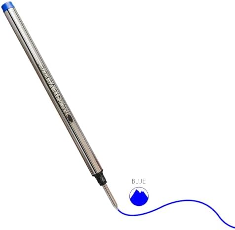 Monteverde Rollerball Refill to Fit Montblanc, Fine, Blue, 2 Pack | Rollerball refill delivers fluid ink flow, bold lines