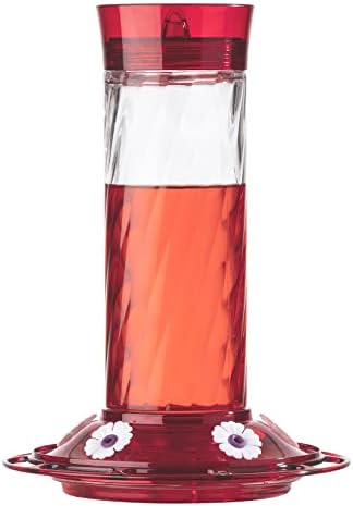 More Birds Bird Health Diamond Hummingbird Feeder, 30oz, Red