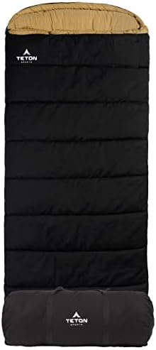 TETON Sports Deer Hunter Sleeping Bag, Warm and Comfortable Camping Sleeping Bag, Teton Tough Canvas Shell for Camping, Hunting, and Cold Weather