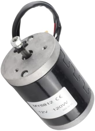 Tbest DC Motor, High-Speed Small Brushed Motor with Pulley, 12V 120W for Electric Scooter Repairs, DIY Projects, Commuters, Adults and Kids