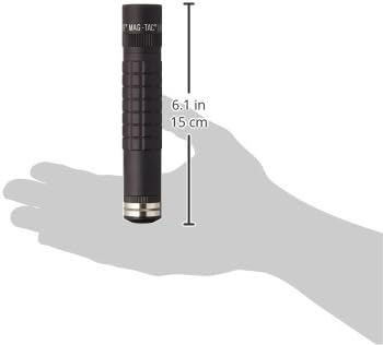 Maglite MAG-TAC Rechargeable LED Flashlight – Plain Head, High-Performance Tactical Light – Black