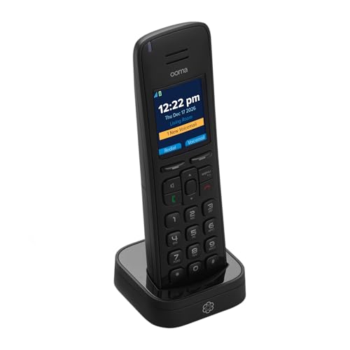Ooma HD3 Handset Cordless with Caller-ID and HD Voice Quality. Exclusively for Ooma Telo VoIP Home Phone Service