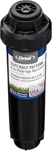 3-Pack Orbit 54345 4" Pop-Up Spray Head Sprinkler with Half Pattern Nozzle