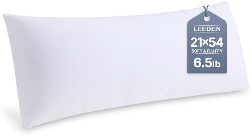 Leeden Body Pillow Insert 20 x 54 for Side Sleepers White Support
