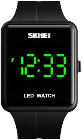Gosasa Large Face LED Digital Watch Date Time 3Bar Waterproof Wristwatch Men Women Sports Watches