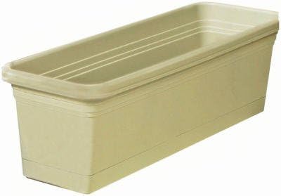 Southern Patio WB3012OG 30" Olive Green Window Box Planter With Attached Saucer
