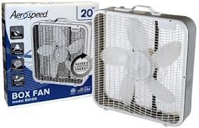 Aerospeed 20" 3 Speed Box Fan, 20" x 20" x 2.1" (LxWxH), 5W, 1500 RPM, 5V, Desktop, Laptop, Home Appliance Compatible