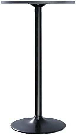 Winsome Obsidion Round Tall Pub Table, Black, 40" | Small High Top Circle Bar Style Cocktail or Bistro Table for Kitchen, Breakfast Nook, Dining Area