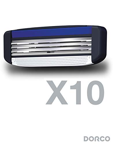 Dorco Pace 3 - Three Razor Blade Shaving System- Value Pack (10 Cartridges + 1 Handle)