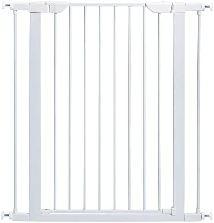 Midwest Homes 39-Inch Steel Walk-Thru Dog Gate, Expands to 38" | Pressure Mounted, Expands 29.5"- 38" Wide, Auto-Close Door, Spring-Loaded Latch, Includes Two 3" Extensions