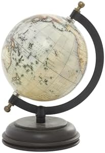 Deco 79 Mango Wood Globe, 6" x 5" x 8", Cream