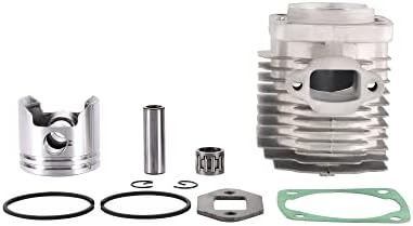 WOOSTAR 44mm Big Bore Cylinder with Piston Ring Kit Replacement for 2 Stroke 43cc 47cc 49cc Scooter Mini Pocket Bike