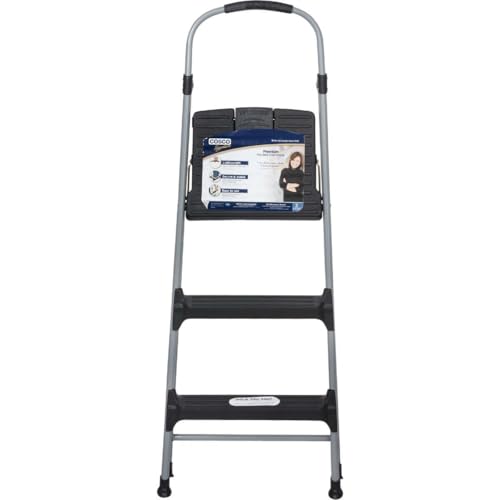 Cosco 11410PBL2 Signature Series Three Step Steel Step Stool with Plastic Steps