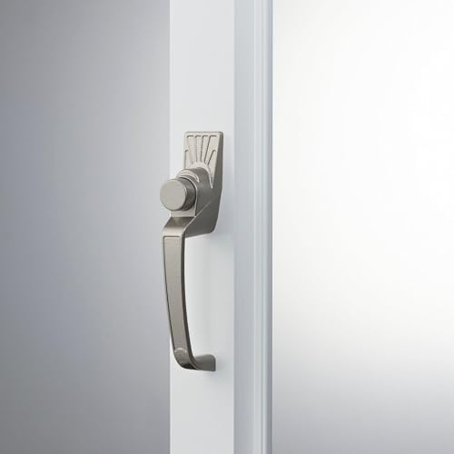 Ideal Security Model 11 Classic Push Button Handle with Latch for Storm Door and Screen Door, Silver