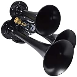 Hornblasters Stealth Black Caboose 12/24 Volt Air Horn Only - 3 Trumpets - Unique Tone