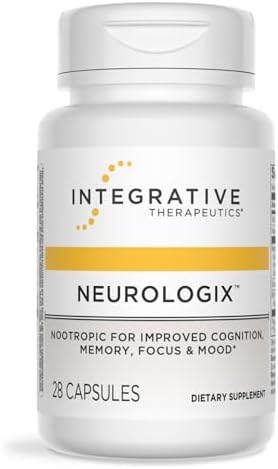 Integrative Therapeutics Neurologix - with Saffron and CDP-Choline - Nootropic Supplement for Brain Health*- Focus* - Memory Support* - Vegan