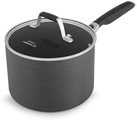 Select by Calphalon Hard-Anodized Saucepan Nonstick 3.5-Quart Shallow Sauce Pan with Cover