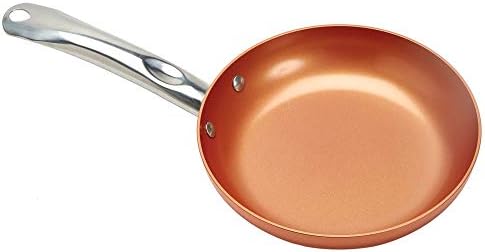 Copper Chef 10 Inch Round Frying Pan With Lid - Skillet with Ceramic Non Stick Coating. Perfect Cookware For Saute And Grill