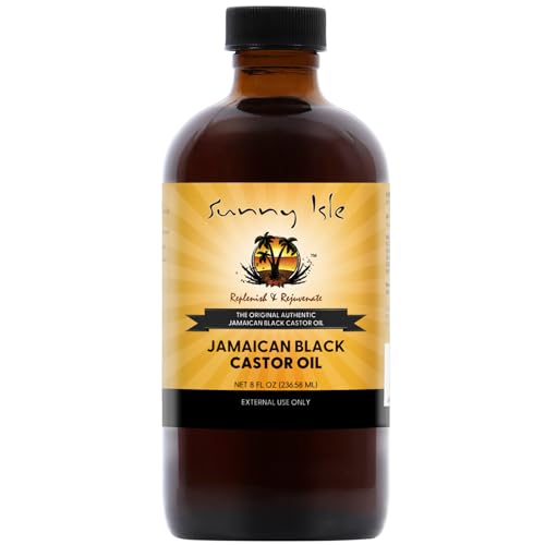 Sunny Isle Jamaican Black Castor Oil 4oz, Original, Authentic | Moisturizing JBCO for Hair Growth, Scalp Care, Edges, Eyebrows & Eyelashes, Conditioning for Dry Skin, Unscented