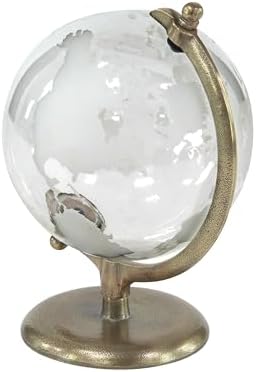 Deco 79 Aluminum Globe with Tiered Base, 9" x 8" x 13", Copper
