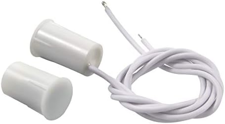 Magnetic Door Switch RC-33 NC Recessed Wired Security Window Door Contact Sensor Alarm White- (5 Sets)