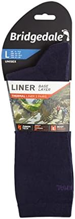 Bridgedale Liner Base Layer Thermal Liner Boot x 2 Unisex - Large