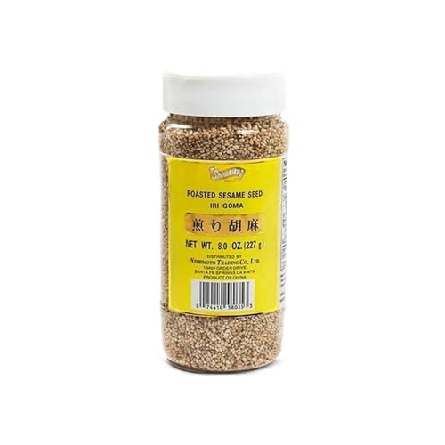 Shirakiku Roasted Sesame Seeds (IRI GOMA) | Perfect for Salad, Sushi, and Noodles Topping | Toasted Sesame Seeds with an Enticing Aroma, Flavor