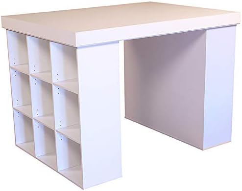 Venture Horizon Project Center Desk with Two 9-Cubby Bookcase (Oak)