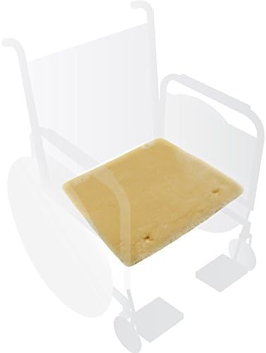 Genuine Australian Merino Sheepskin Wheelchair Seat Pad, Thick Pressure Relief Cushion for Comfort, Friction, & Pain Reduction, Breathable