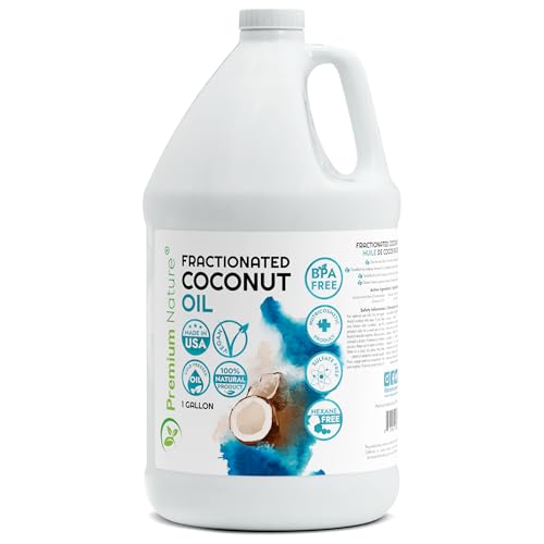 Fractionated Coconut Oil for Skin Moisturizer with Pump Massage Oils Best Carrier for Essential Oils Mixing Body OUL for Dry Skin Moisturizer Natural Oi for Face Hair Body 1 Gallon