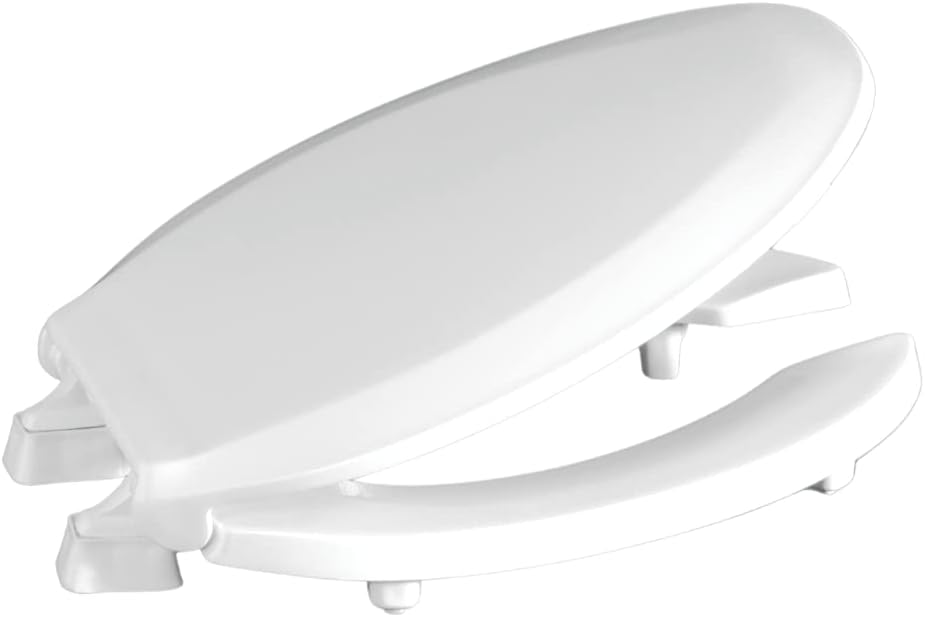 Centoco 3 inch Raised Toilet Seat for Seniors, Elongated, White | Closed Front, Cover, Plastic, 3L800STS-001, Made in the USA
