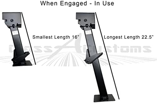 Class A Customs | 2 Pack Long 1,000 lb. Capacity RV Cargo Trailer Telescoping Swing Down Jacks 16" - 22.5" Extended 1319410-1622-2PK