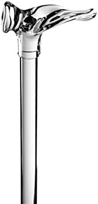 Elegant Lucite Clear Cane with Palm Contour Grip Handle for the the Right Hand - 250lbs Limit - Deluxe Comfort Walking Stick for Seniors, Adults