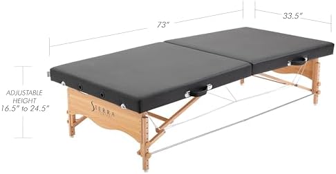 Sierra Comfort Low-Level Portable Massage Table, SC-1004 (Black)