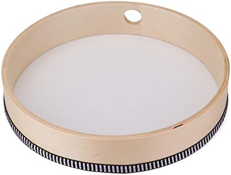 Foraineam 10 Inch Hand Drum with Wooden Drumstick Music Wood Frame Drum Musical Rhythm Percussion Instrument