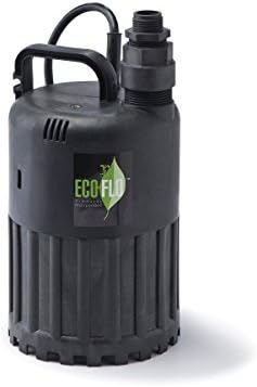 ECO-FLO Products SUP55 Manual Submersible Utility Pump, 1/4 HP, 1,980 GPH