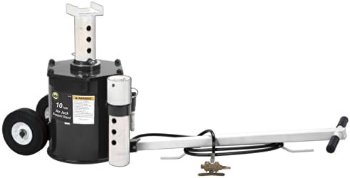 Omega 34100 Black Air Jack/Support Stand - 10 Ton Capacity