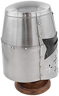 Medieval Warrior Templar Crusader Knights Helmet Wearable for Adult Medieval Costumes