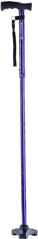 HurryCane Freedom Edition Foldable Walking Cane with T Handle
