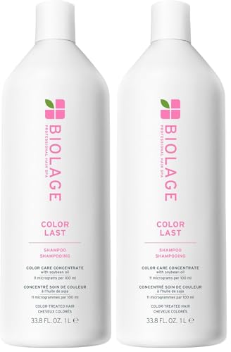 Biolage Color Last Shampoo – For Color-Treated Hair | Soybean oil, stearic acid, vegan, paraben-free, mineral oil-free, cleanses, hydrates