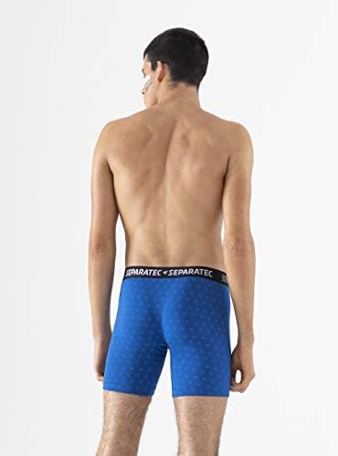 Separatec Men's Dual Pouch Underwear Comfort Soft Premium Cotton Modal Blend Boxer Briefs 3 Pack