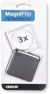 Carson Optical MagniFlip 3x Flip-Open Pocket Magnifier with Built-In Case (GN-33)