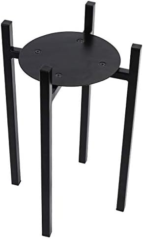 Sunnyglade 15" High Plant Stand Indoor Metal Potted Plant Holder Sturdy | Plant Stand Indoor Galvanized Steel Pot Stand with Stylish Mid-Century