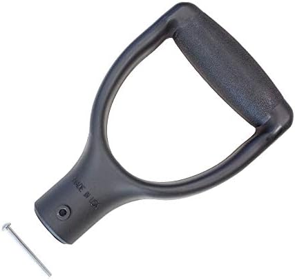 Replacement D-Grip Handle - Ergonomic Fiberglass Handle for Shovels, Spades, and Snow Pushers, Fits 1.25-Inch Inside Dimension with 2" Depth