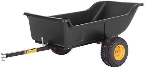 Polar TA1200 Tandem Axle Utility Trailer 1200 lb Capacity | 1200 lb Capacity, 15 Cubic Foot, TA1200, Wide Track Rubber Wheels, Black